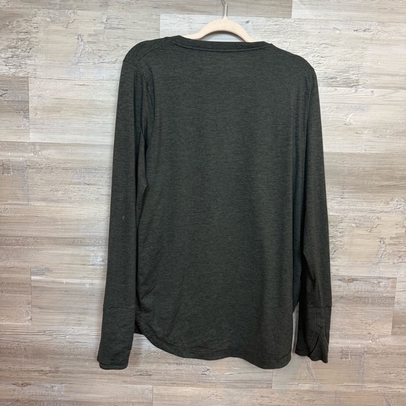 Athleta Uptempo Long Sleeve Top – Heathered Charcoal – Size L - Picture 3 of 5